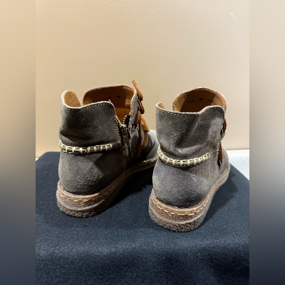 BORN Calyn LEATHER Suede BOOTS Bootie TARKILN - Picture 10 of 16